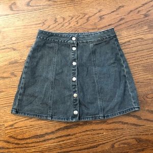 Brandy Melville Button Up Jean Skirt